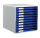 LEITZ Schubladenbox Form Set  blau 52810035, DIN A4 mit 10 Schubladen, 1 St.