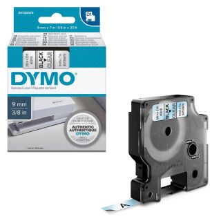 DYMO Schriftband D1 40910 S0720670, 9 mm, schwarz auf transparent, 1 St.