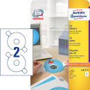 AVERY Zweckform CD-Etiketten L6015-25 weiß, 50...