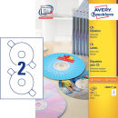 AVERY Zweckform CD-Etiketten L6043-100 weiß, 200...