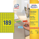 3.780 AVERY Zweckform Etiketten L6037-20 gelb 25,4 x 10,0 mm