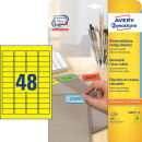960 AVERY Zweckform Etiketten L6041-20 gelb 45,7 x 21,2 mm