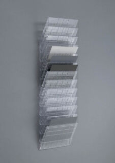 DURABLE Wandprospekthalter FLEXIBOXX transparent DIN A4 35,0 x 9,5 x 114,0 cm, 1 St.
