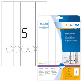 HERMA Ordneretiketten 5158 weiß, 25 Blatt