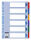 Esselte Ordnerregister DIN A4 Vollformat blanko farbig 6-teilig, 1 Satz