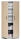 Gürkan Stahlschrank 100124 ahorn, weißaluminium 4 Fachböden 92,0 x 42,0 x 195,0 cm, aufgebaut, 1 St.