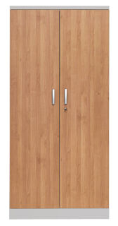 Gürkan Stahlschrank 100121 erle, weißaluminium 4 Fachböden 92,0 x 42,0 x 195,0 cm, aufgebaut, 1 St.