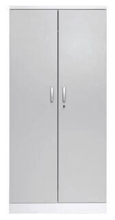 Gürkan Stahlschrank 100117 verkehrsweiß, lichtgrau 4 Fachböden 92,0 x 42,0 x 195,0 cm, aufgebaut, 1 St.