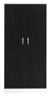 Gürkan Stahlschrank 100114 verkehrsweiß, wenge 4 Fachböden 92,0 x 42,0 x 195,0 cm, aufgebaut, 1 St.