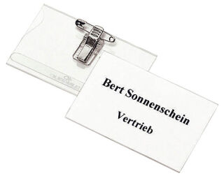 DURABLE Namensschilder mit Kombiklemme 9,0 x 5,4 cm, 20 St.