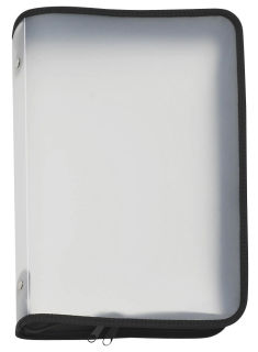 FolderSys Reißverschlussbeutel transparent/schwarz 0,5 mm, 1 St.