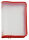 FolderSys Reißverschlussbeutel DIN A4 transparent/rot 0,5 mm, 1 St.