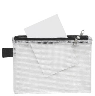 FolderSys Reißverschlussbeutel DIN A6 transparent/schwarz 0,15 mm, 1 St.