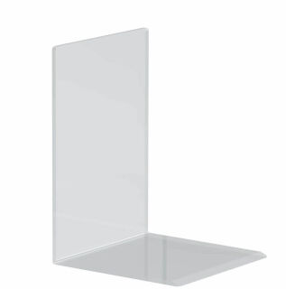 MAUL Buchstützen glasklar 12,0 x 12,0 x 17,0 cm, 2 St.