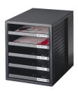 HAN Schubladenbox Schrank-Set  schwarz 1401-13D, DIN A4...