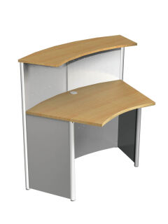 Kerkmann Empfangstheke Genua gebogen, buche, silber 118,0 x 70,0 x 115,0 cm