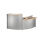 Kerkmann Anbautheke Genua gebogen, buche, silber 126,5 x 80,0 x 72,0 cm