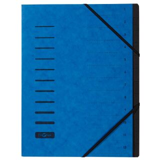 PAGNA Ordnungsmappe Ordnungsmappen 12 Fächer blau, 1 St.