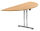 SODEMATUB Mehrzwecktisch buche halbrund, Rundrohr chrom, 140,0 x 70,0 x 74,0 cm