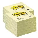 Post-it® Haftnotizen 654 gelb, 12 Blöcke