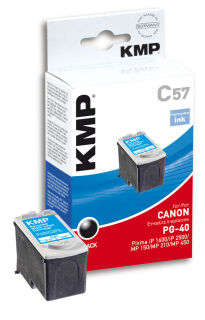 KMP C57 schwarz Druckerpatrone kompatibel zu Canon PG-40