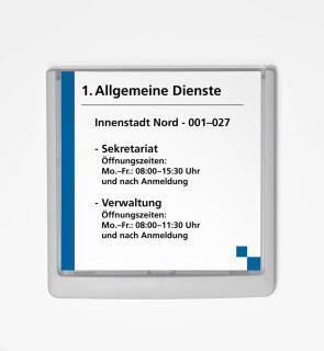 DURABLE Türschild CLICK SIGN Kunststoff weiß 14,9 x 14,85 cm, 1 St.