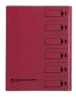bene Ordnungsmappe 6 Fächer rosa, 1 St.