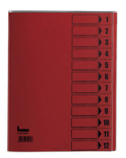 bene Ordnungsmappe 12 Fächer rot, 1 St.
