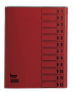 bene Ordnungsmappe 12 Fächer rot, 1 St.