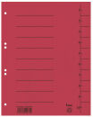 bene Trennblätter DIN A4 1-10 rot, 250 g/qm, 100 St.