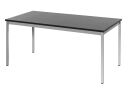 SODEMATUB Mehrzwecktisch esche-schwarz rechteckig, Vierkantrohr chrom, 120,0 x 80,0 x 74,0 cm