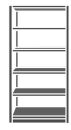 SCHULTE Schwerlastregal 36013-S schwarz 100,0 x 30,0 x 230,0 cm