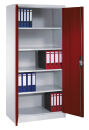 CP Stahlschrank C 2000 Acurado 9280-000 S10761 lichtgrau, rubinrot 4 Fachböden 93,0 x 50,0 x 195,0 cm, aufgebaut, 1 St.