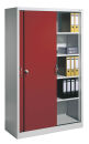 CP Schiebetürenschrank C 2000 Acurado, 2040-00 S10169 lichtgrau, rubinrot 4 Fachböden 120,0 x 40,0 x 195,0 cm
