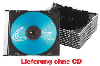 MediaRange 1er CD-/DVD-Hüllen Slim Cases transparent, 10 St.