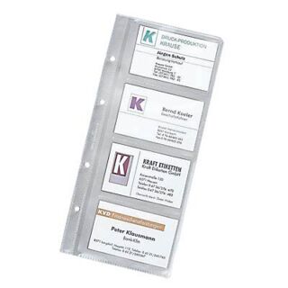 DURABLE Visitenkartenhüllen transparent, für bis zu 8 Visitenkarten, 10 St.