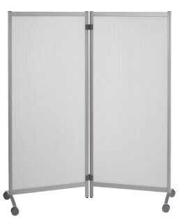 PAPERFLOW Trennwand, transparent 76,0 x 160,0 cm mit Rollen, 2 St.