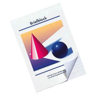 Briefblöcke Kugel und Kegel DIN A5 liniert, 10 Blöcke