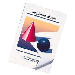 Ringbucheinlagen Kugel und Kegel A5 liniert, 50 Blätter, 10 Satz
