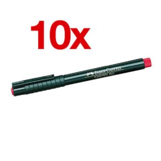 FABER-CASTELL 1511 Document Fineliner rot 0,4 mm, 10 St.