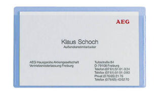 Probeco Visitenkartentaschen selbstklebend glasklar, für 1 Visitenkarte, 100 St.