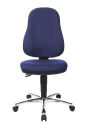 Topstar Bürostuhl Point 60, 8169G26 Stoff blau, Gestell chrom