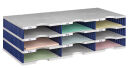 styro Sortierstation Styrodoc grau/blau mit 9 Fächern