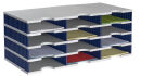 styro Sortierstation Styrodoc grau/blau mit 12 Fächern