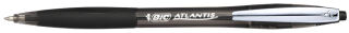 BIC Kugelschreiber ATLANTIS Soft schwarz/transparent, Schreibfarbe: schwarz, 1 St.