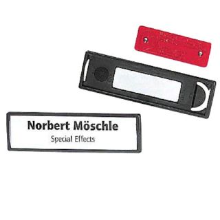 25 DURABLE Clip Card Namensschilder mit Magnet 6,7 x 1,7 cm