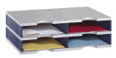 styro Sortierstation Styrodoc grau/blau mit 4 Fächern