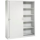 CP Schiebetürenschrank C 2000 Acurado, 2140-00 S10109 lichtgrau 8 Fachböden 160,0 x 40,0 x 195,0 cm