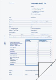 AVERY Zweckform Lohnabrechnung für geringfügig/kurzfristig Beschäftigte Formularbuch 506, 1 St.
