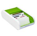helit Visitenkartenbox weiß/apfelgrün, für bis zu 300 Visitenkarten